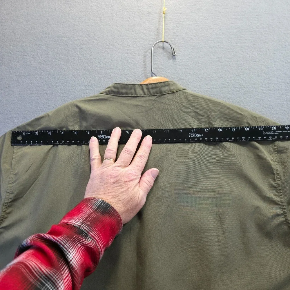 Lexiart Men's Green Quarter Button‎ Long Sleeve Pullover Shirt Size 2XL NWT